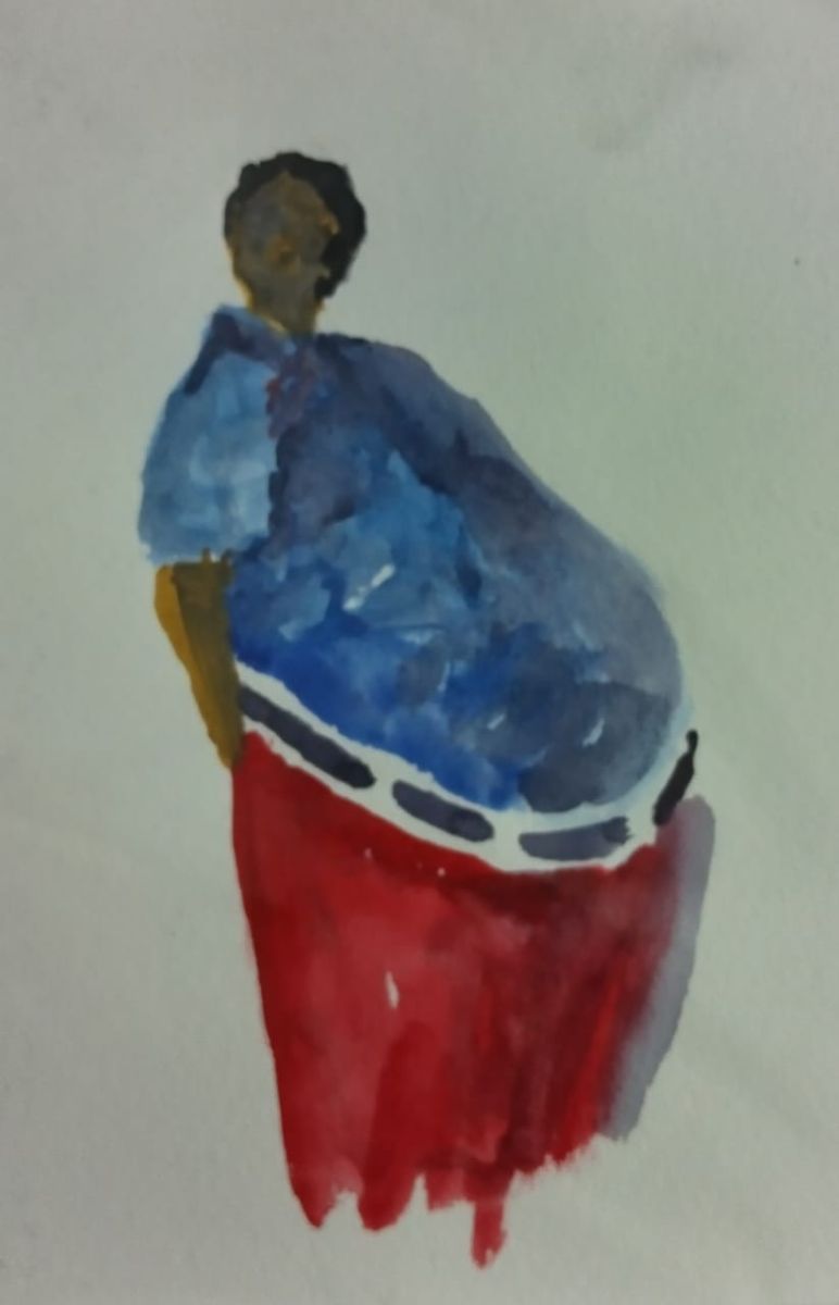 Watercolor sketch of a friend